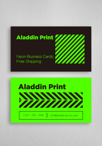 Neon / Fluorescent Business Cards